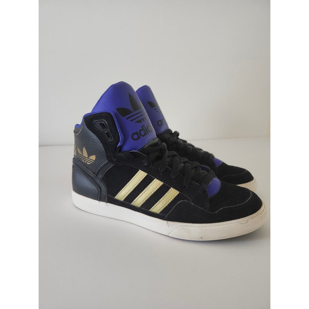 Adidas AR 2.0 Men's Black Gold Purple 9 Athletic Sneaker Retro High Top